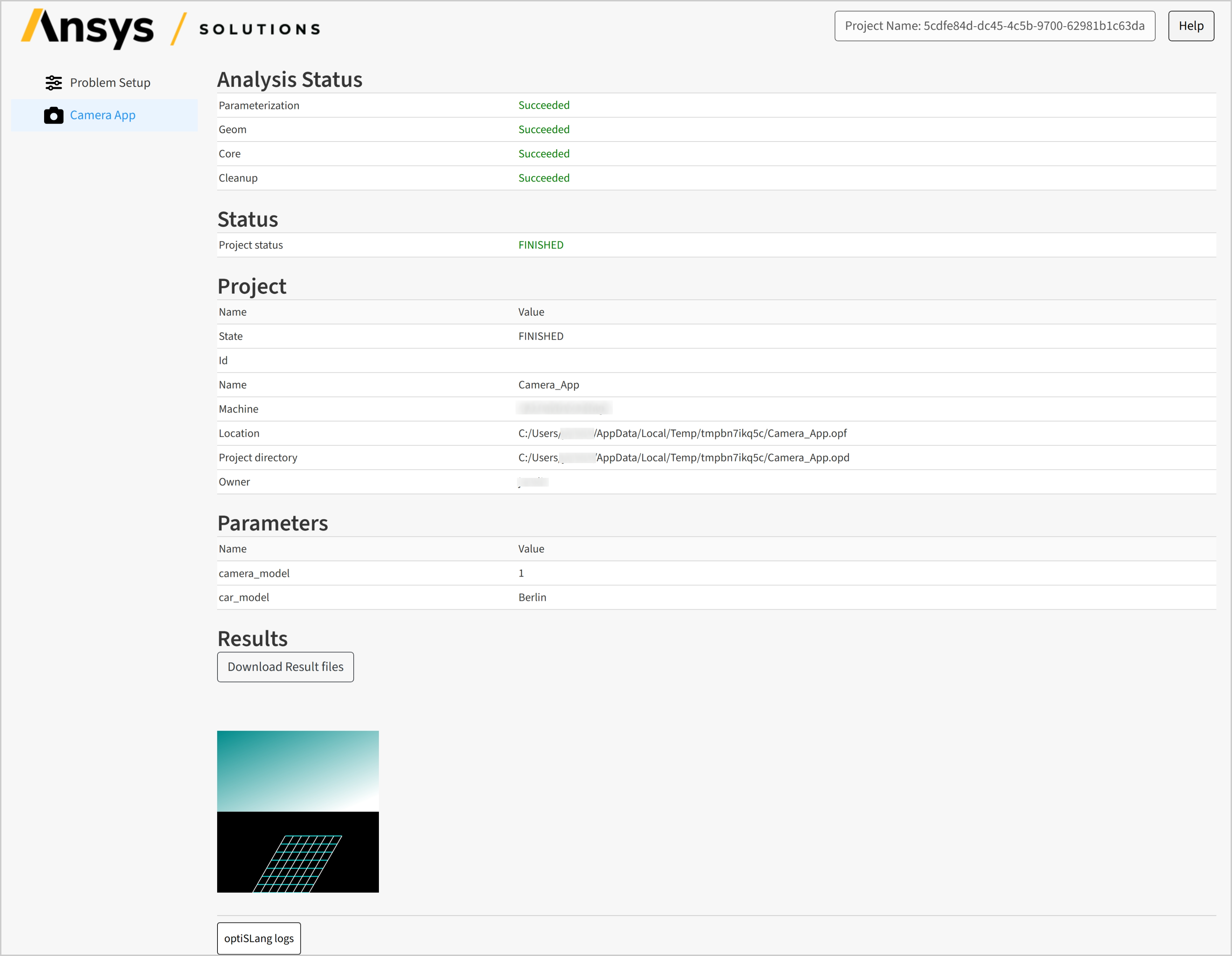 Screenshot of the Camera app
